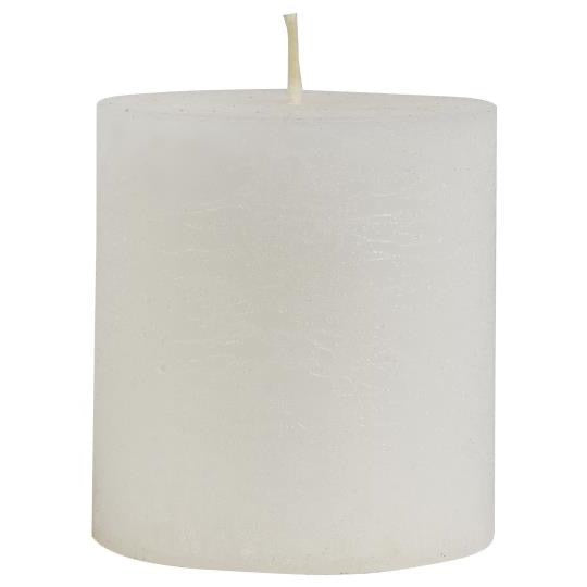 Block Candle - Rustic WHITE - Choose Size