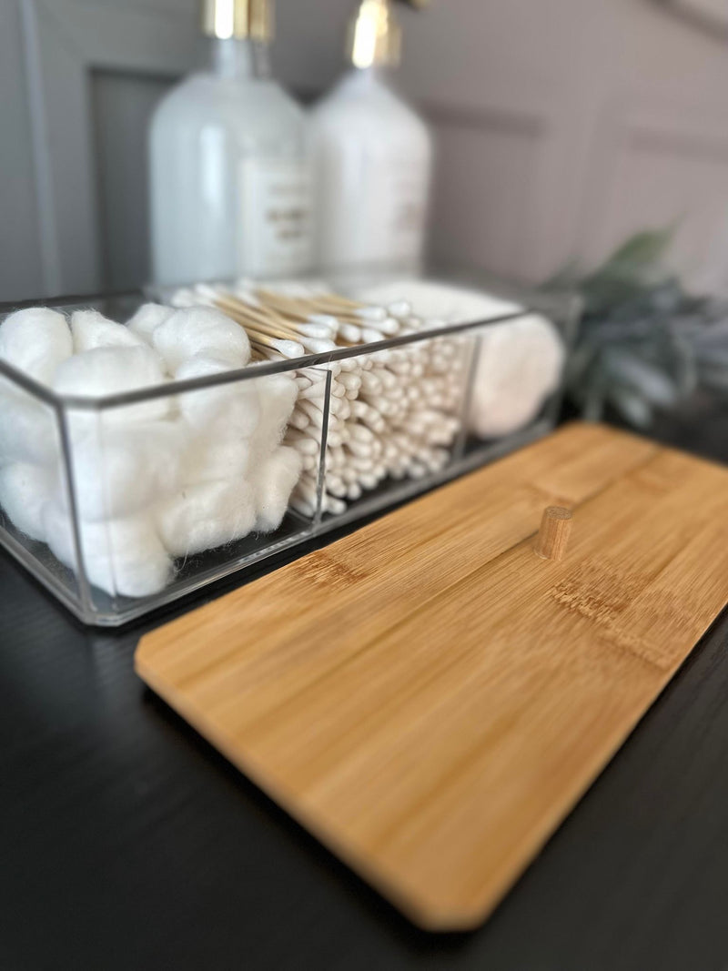 Storage With Bamboo Lid - Acrylic