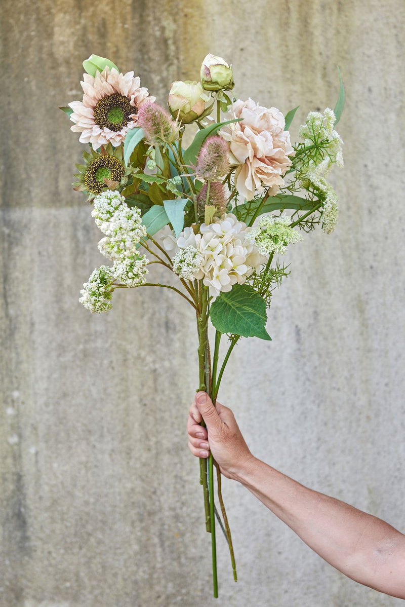Rose Flower Stem - L44cm - Creme