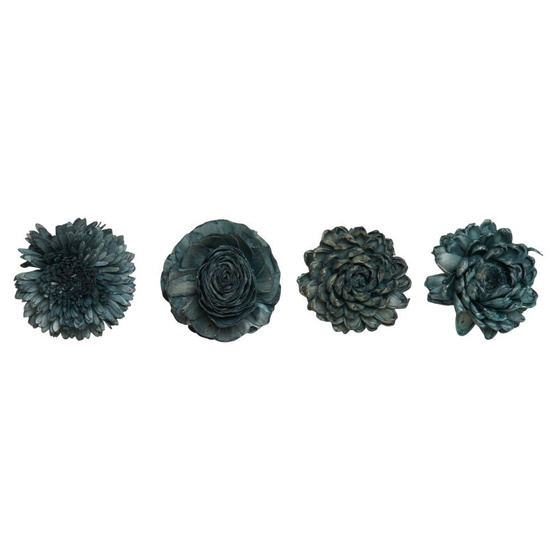 Flower Head - D12cm - Sea Green