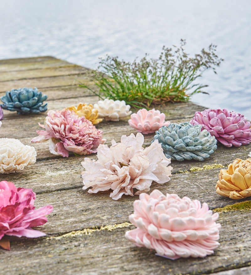 Flower Head - D12cm - Sea Green