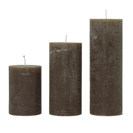 Block Candle D7 x H15cm - Rustic Succade