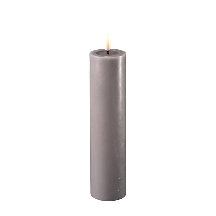 Grey - LED Candle - 5 x 20cm