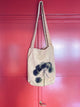 Tote Bag Crossbody - Stripe / Flower / Beige