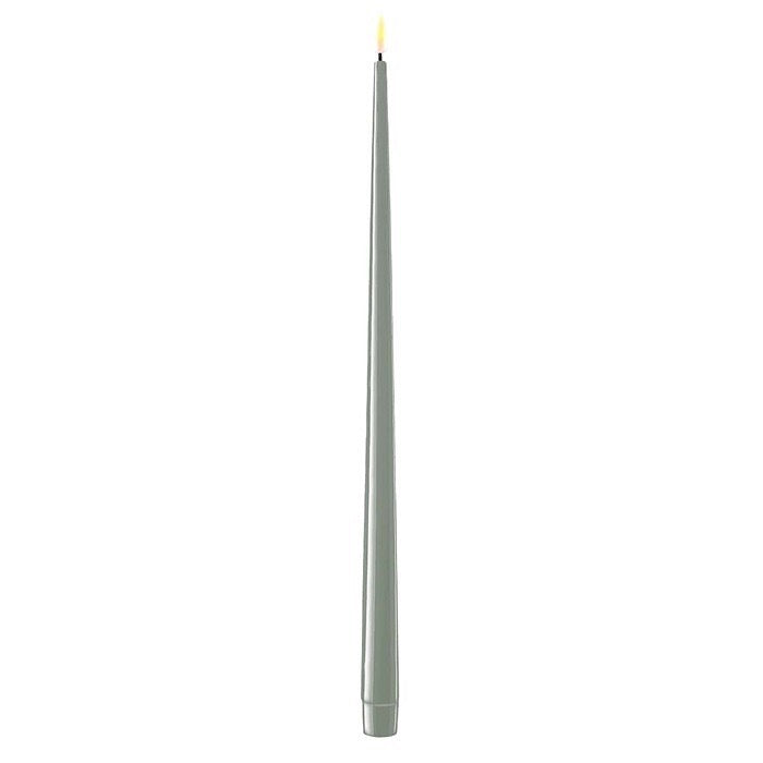 Dinner Candles LED - H38cm - Set/2 - Salvie Green