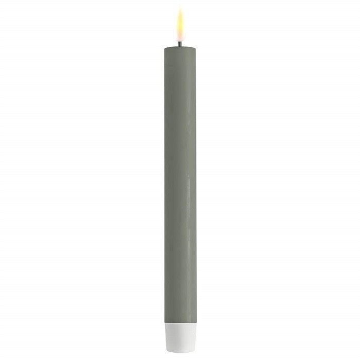 Dinner Candles LED -24cm - Set/2 - Salvie Green