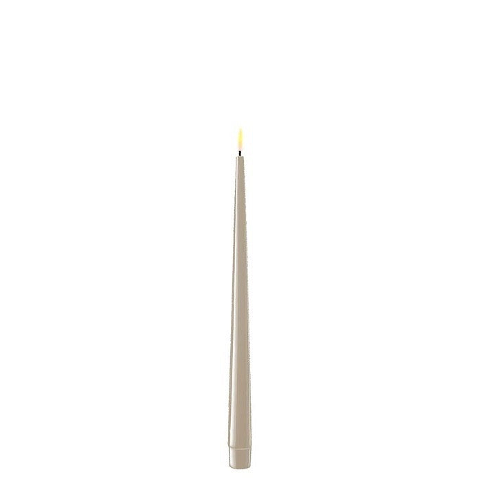 Dinner Candles LED - H 28 cm - Set/2 - Sand