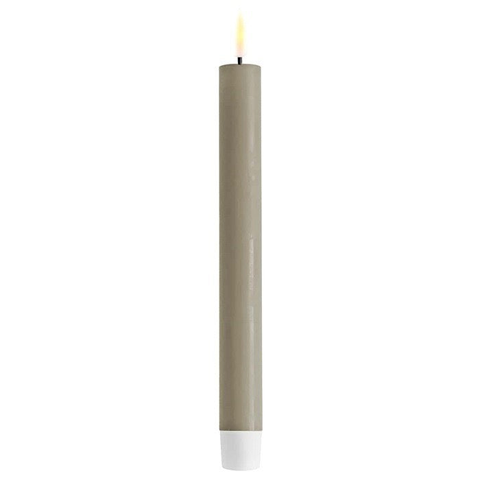 Dinner Candles LED -24cm - Set/2 - Sand