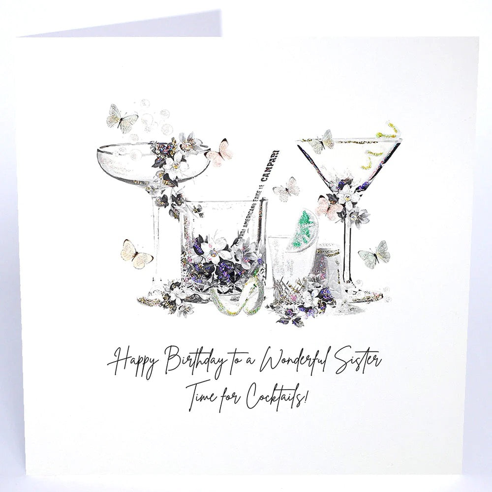 Card - Happy Birthday To A Wonderful Sister