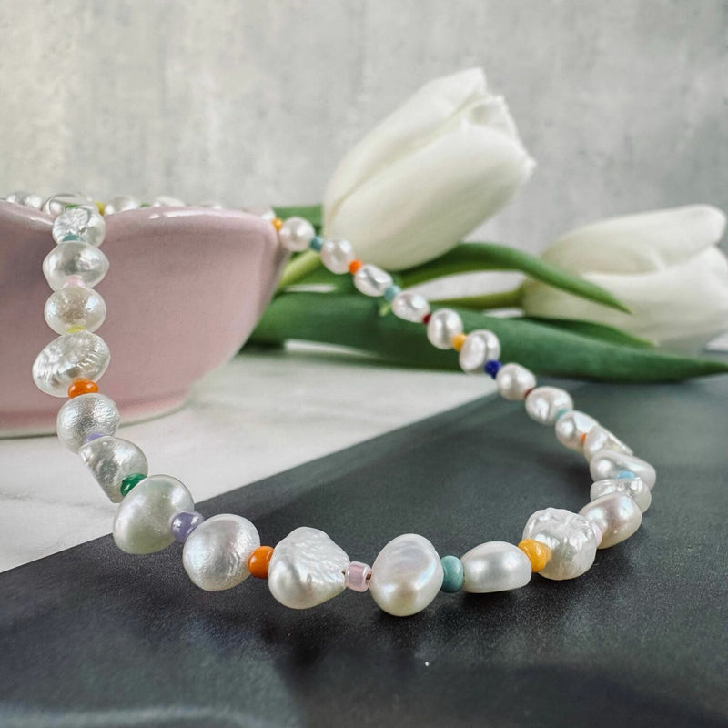 Necklace METTE - Freshwater Pearl - Multicolour