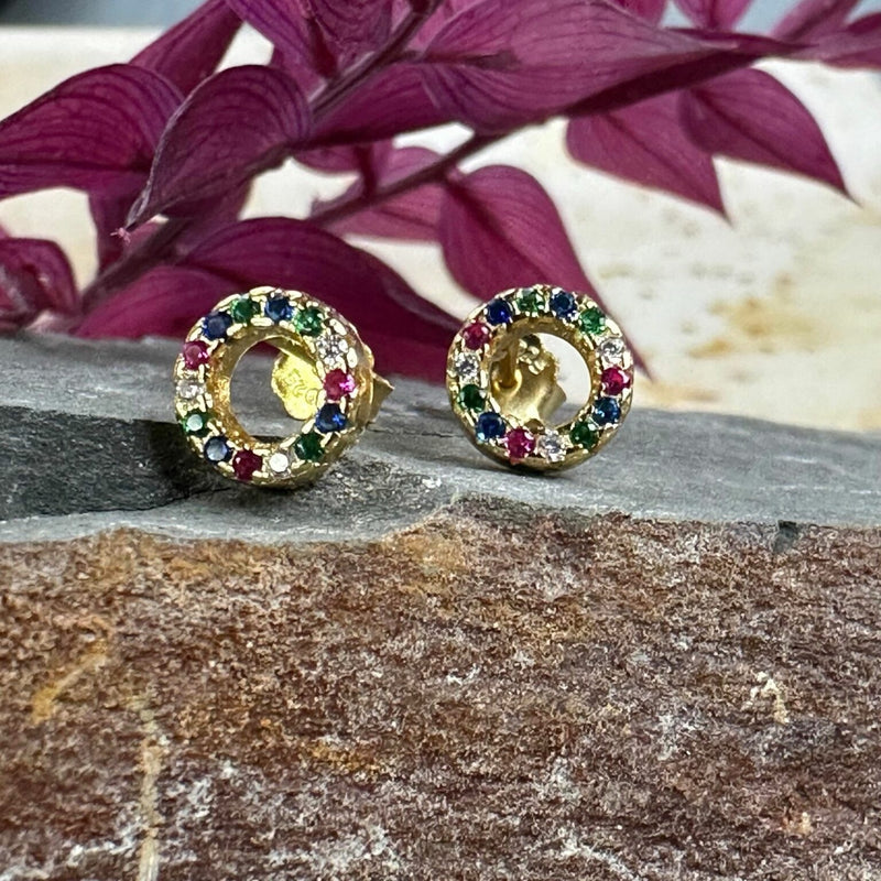 ELVIRA - Halo Earrings - Multi Colour