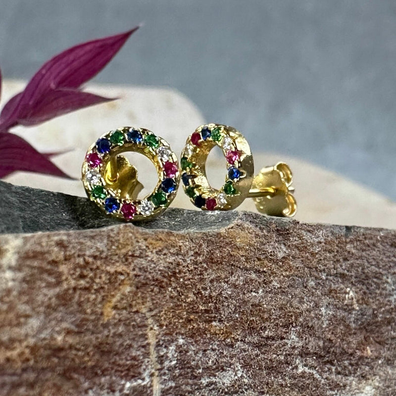 ELVIRA - Halo Earrings - Multi Colour
