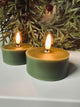 LED Jumbo Tealights - Set/2 - Olive