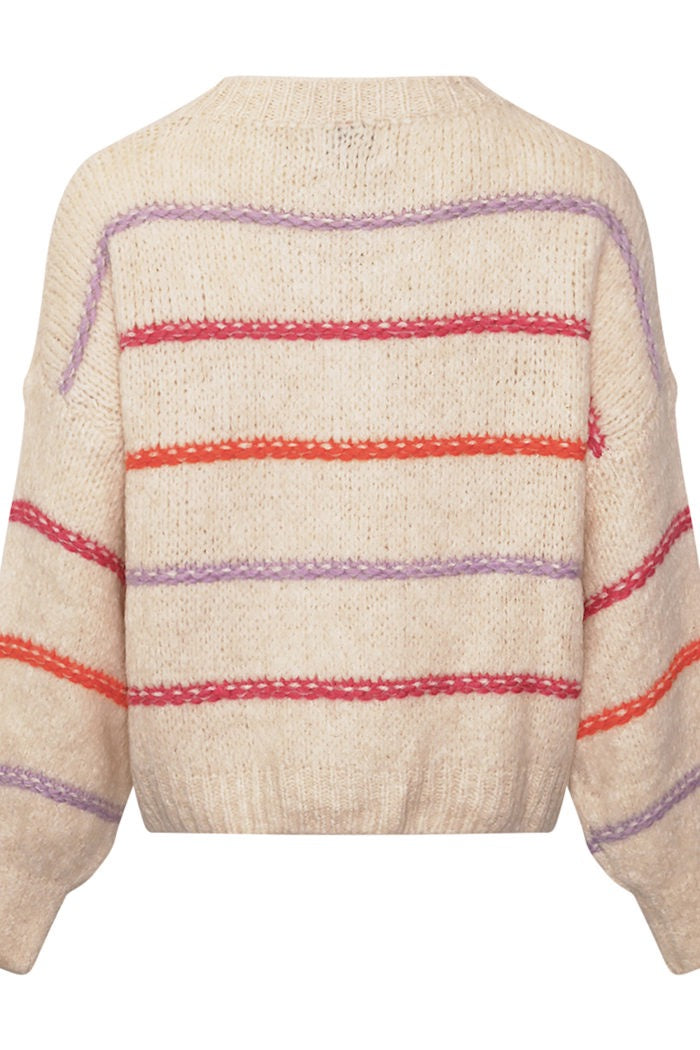 Jumper - KALITA KNIT - Oyster Berry Stripe