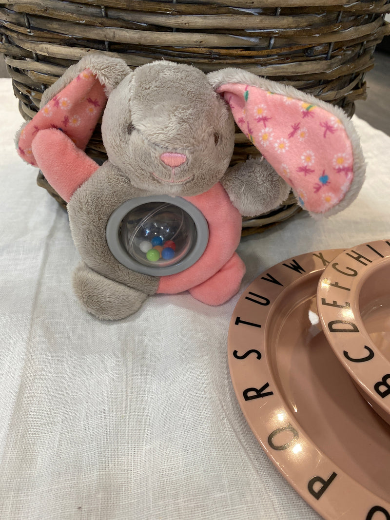 Rattle Lullaby - Rabbit - Soft Pink