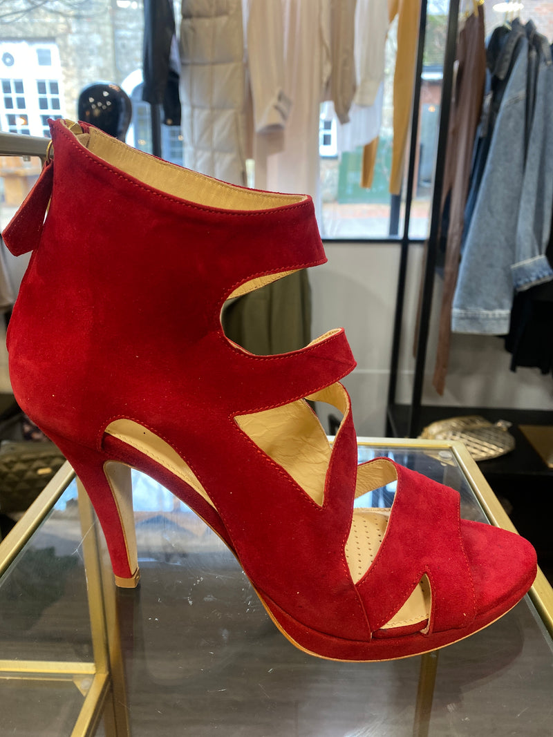 Sandal - DARE - Suede - Red