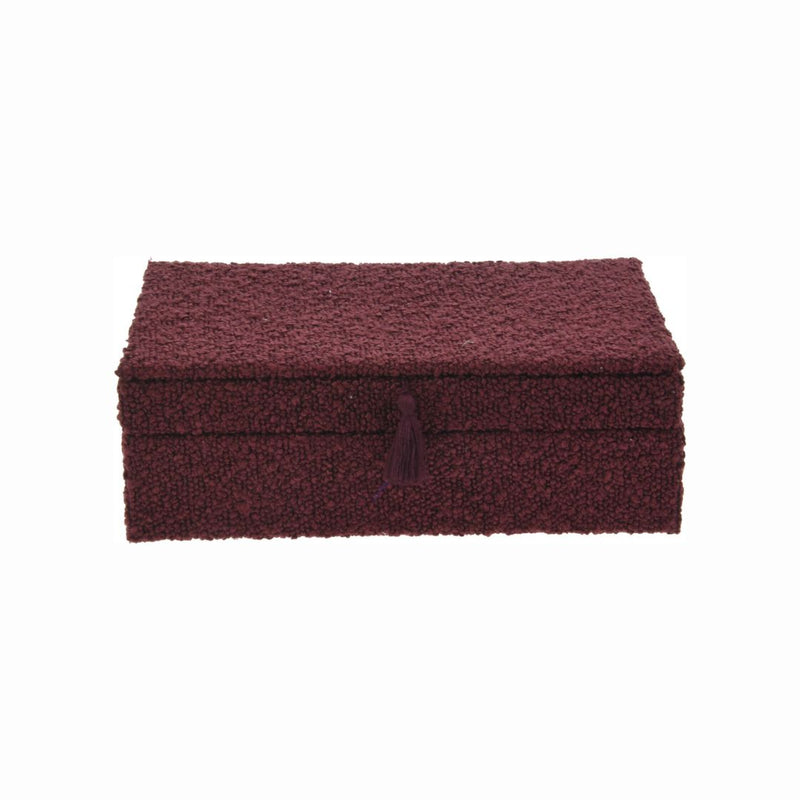 Jewellery Box - Boucle - Burgundy