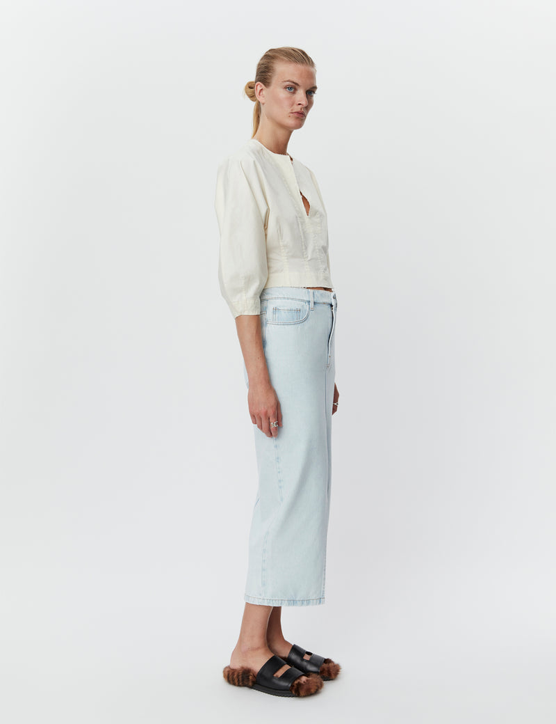 Skirt - NIKI - SOFT BLEACHED DENIM - Bleached White
