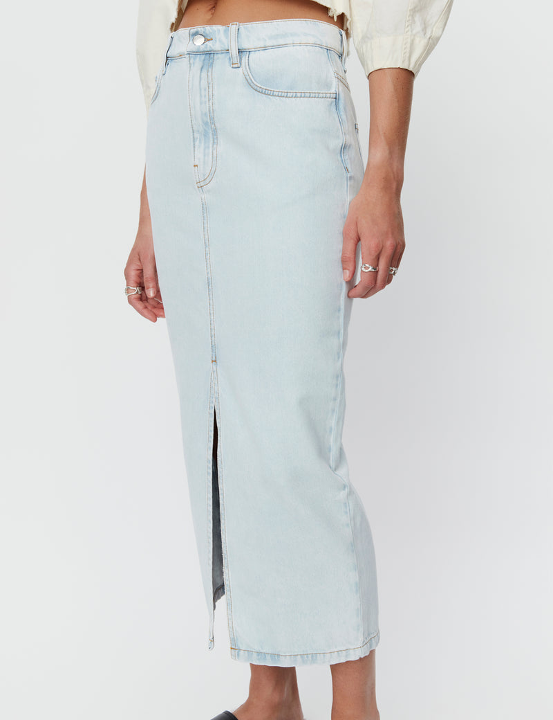 Skirt - NIKI - SOFT BLEACHED DENIM - Bleached White