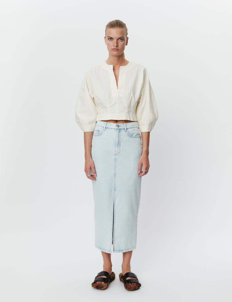 Skirt - NIKI - SOFT BLEACHED DENIM - Bleached White