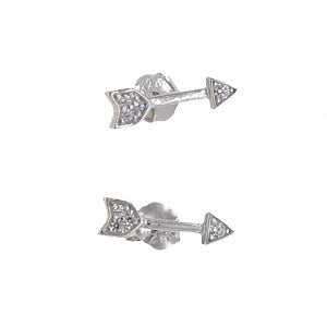 Sparkling Arrow Stud Earrings