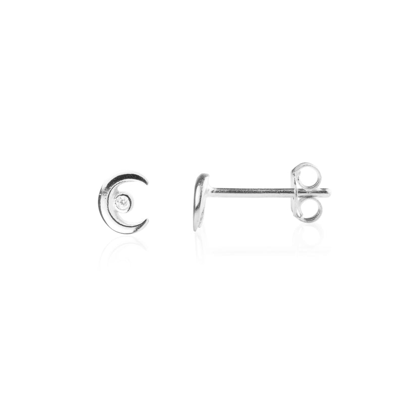 Cresent Moon Stud Earrings