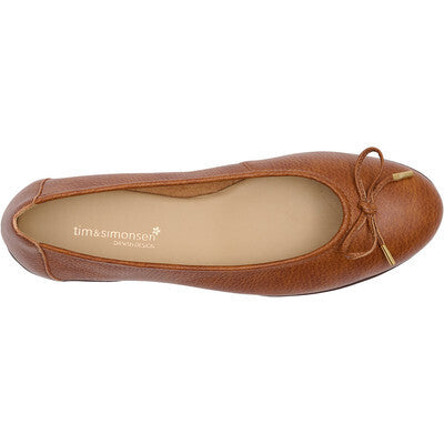 Ditte Ballerina Shoes - Cognac