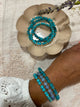 Bracelet - Natural Stones With Golden Spacers - Turquoise