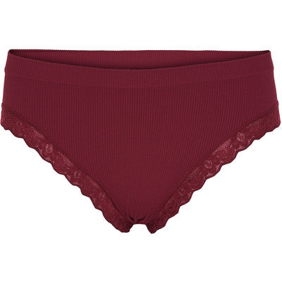 Feline Rib Mini Knickers - Bordeaux