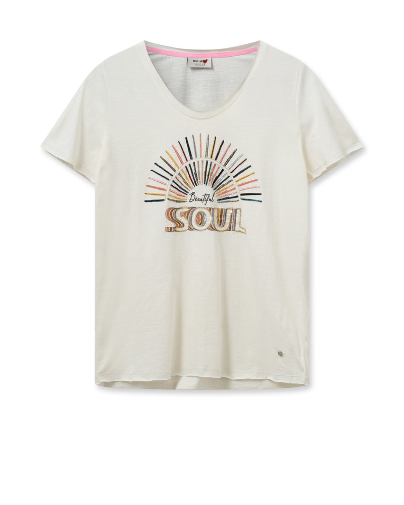 T-Shirt - CARO O-SS TEE - Ecru - LB