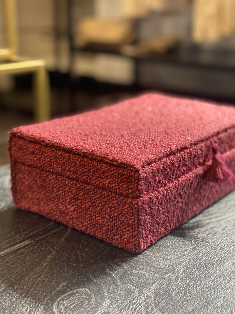 Jewellery Box - Boucle - Burgundy