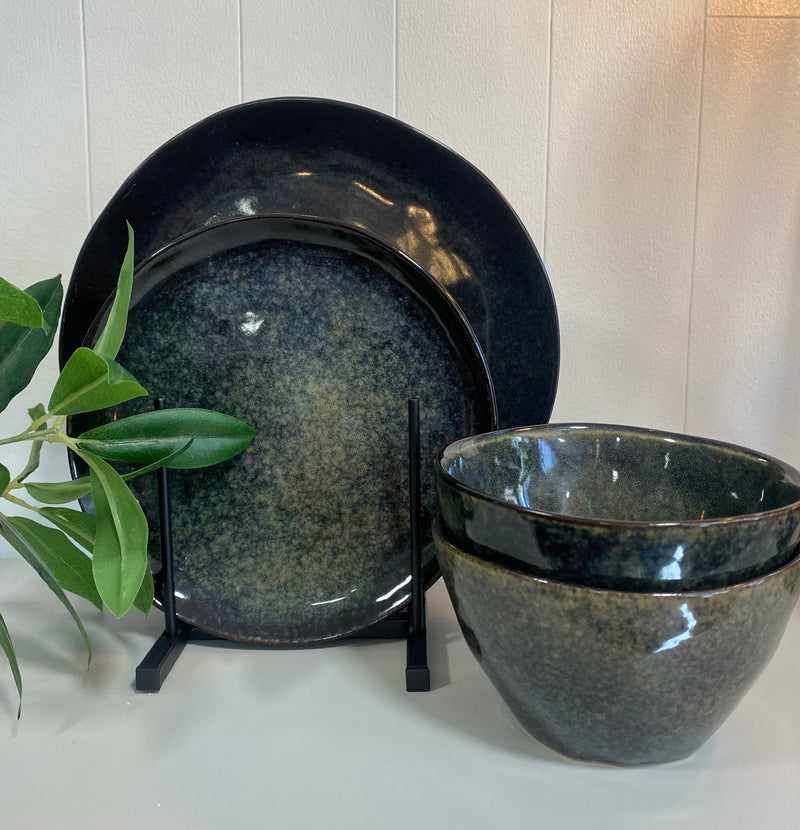 Breakfast Bowl Stoneware - Brown/Blue