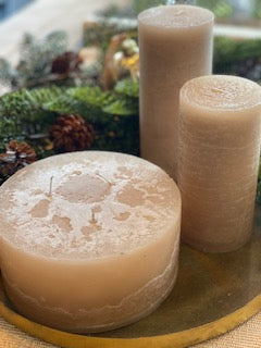 Candle - 7 x 15cm - Rustic Shell