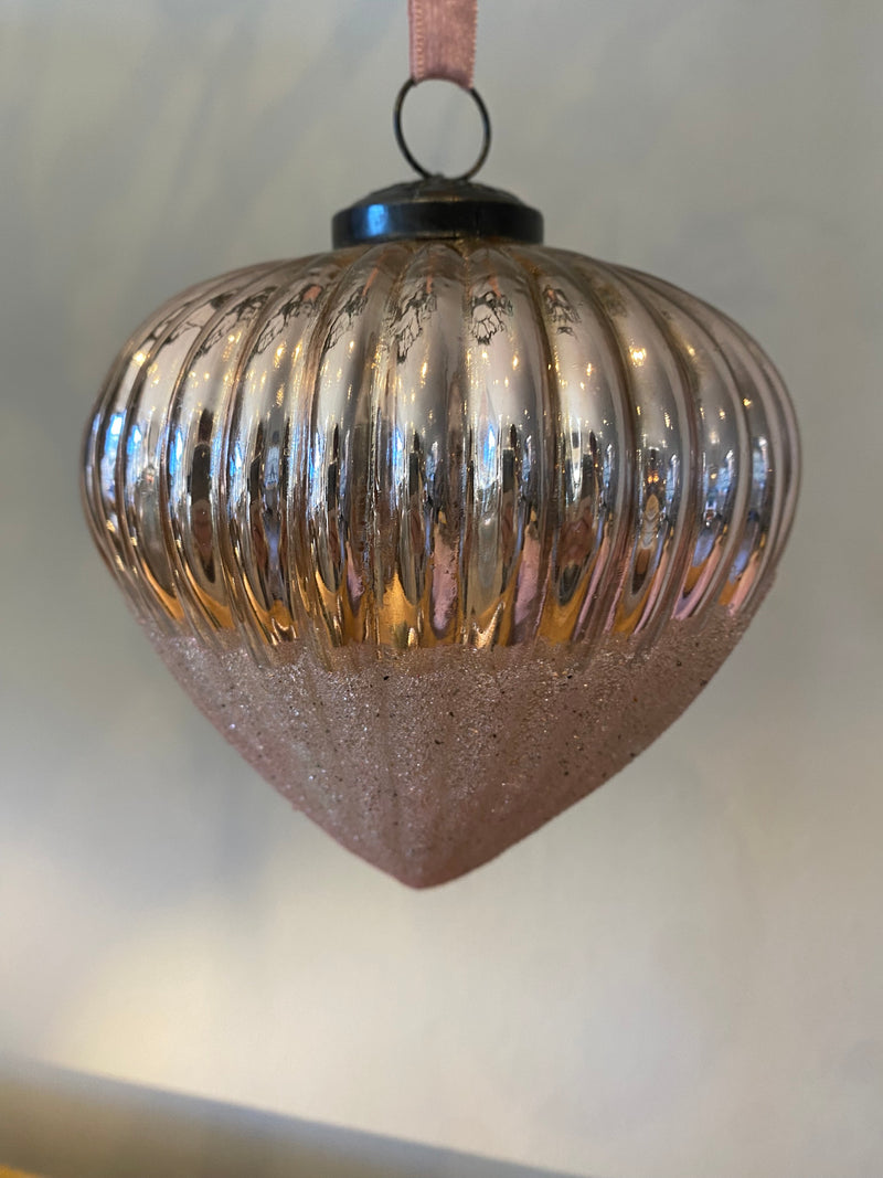 Bauble - Onion - Pink - H 13cm