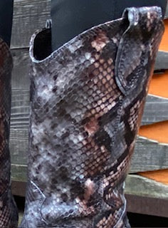 Boots Cowboy - Grey Multi Snake Print