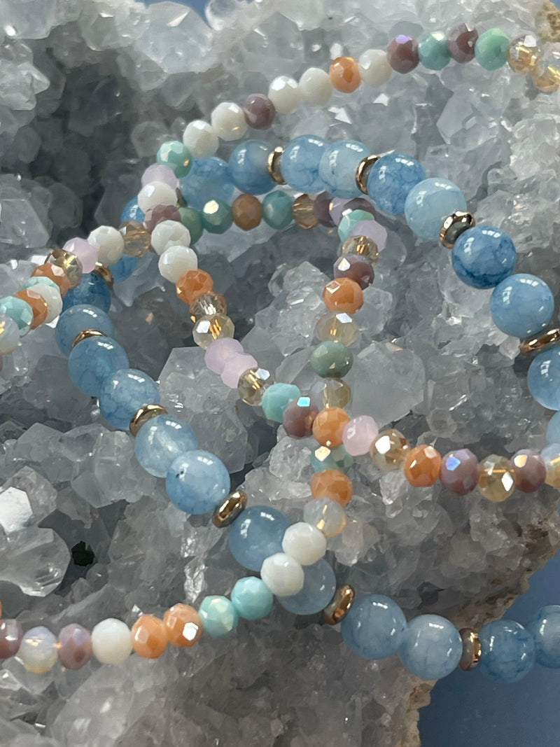 Bracelets - SET/3 - LUNA - Blue Summer