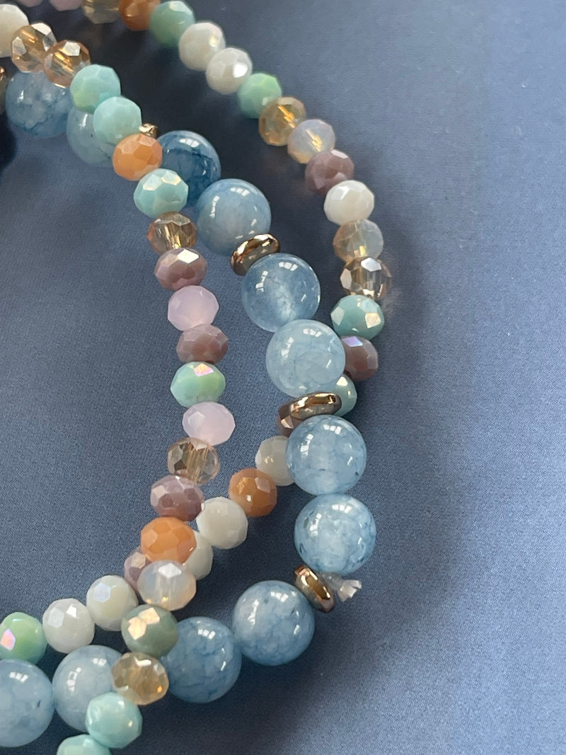 Bracelets - SET/3 - LUNA - Blue Summer