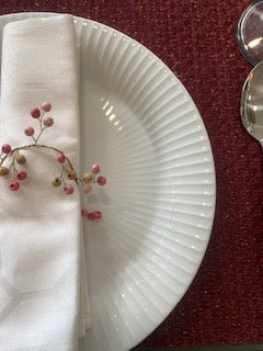Place Mat - Burgundy - Gold Thread