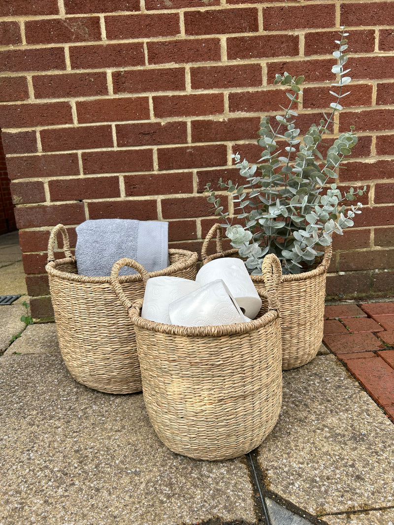 Basket With Handle - Seagrass