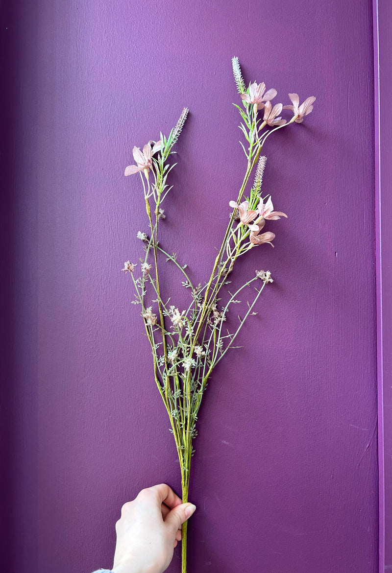 Flower Spray - Pink/Green