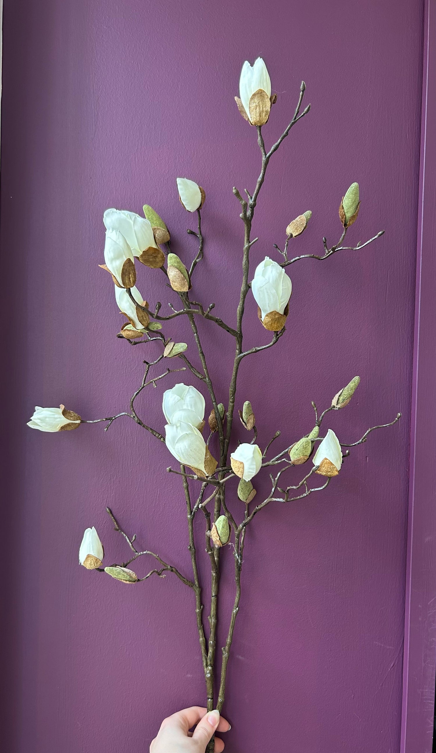 Magnolia Branch -Large  White
