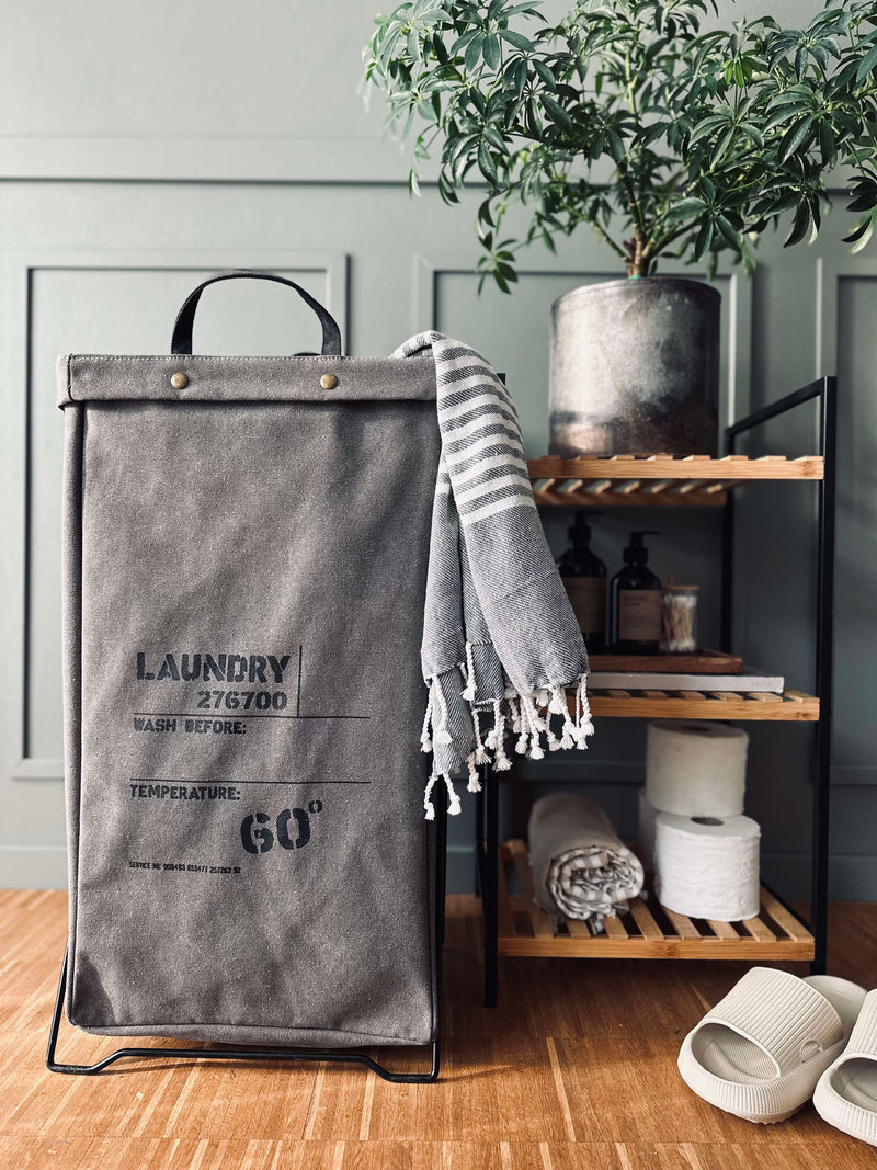 Laundry Basket - Canvas - Dark Grey