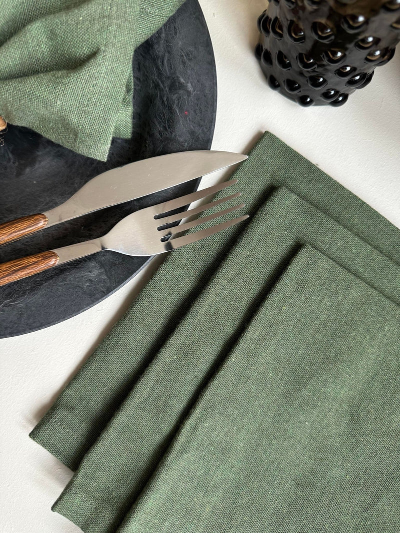 Napkin - Set/4 - Fabric - Olive
