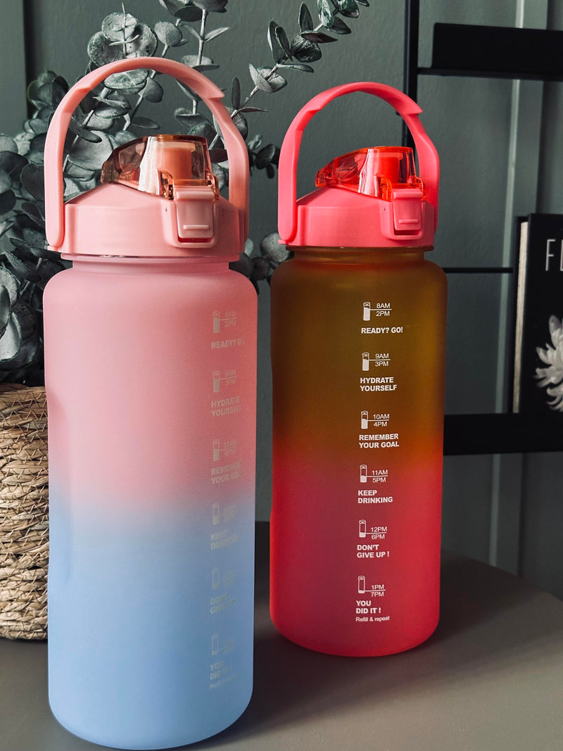 Sports Drinking Bottle - EVERYDAY - XXXL - 2000ML - Blue/Pink