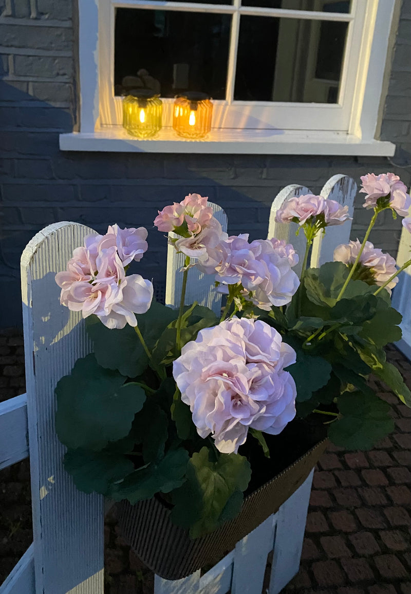Geranium - Artificial Plant In Pot - Soft Pink