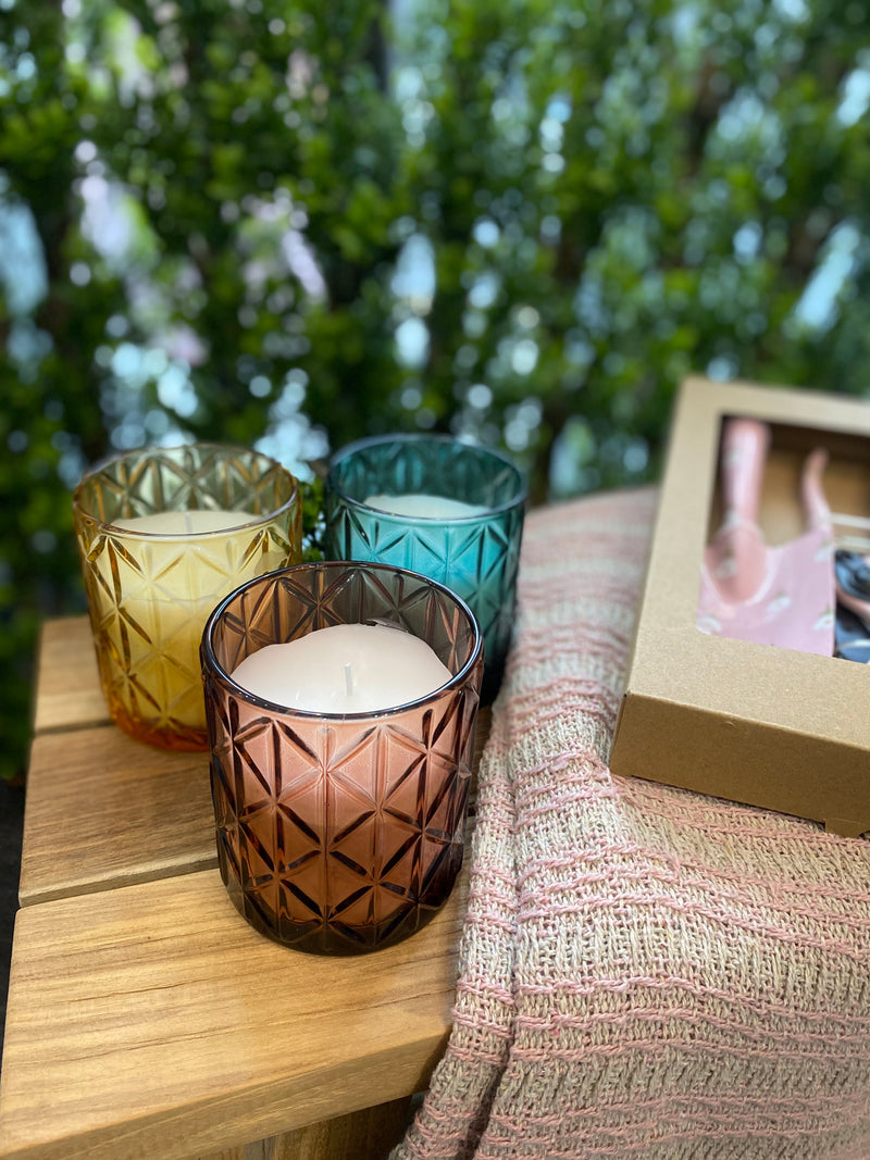Citronella Candle - Amber Glass