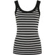 Top - ISA STRIPE RIB - NERO-BIANCO