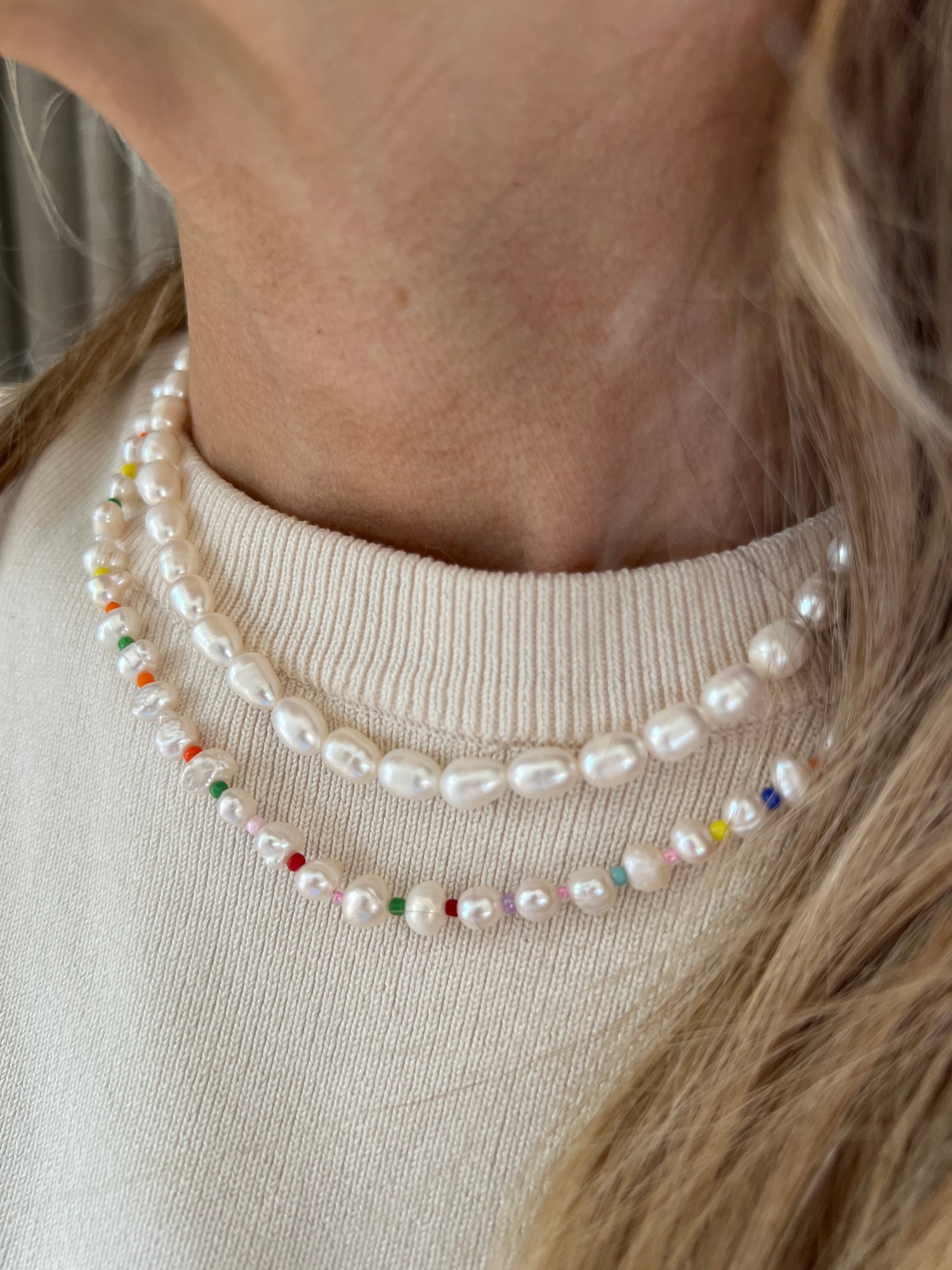 Necklace METTE - Freshwater Pearl - Multicolour