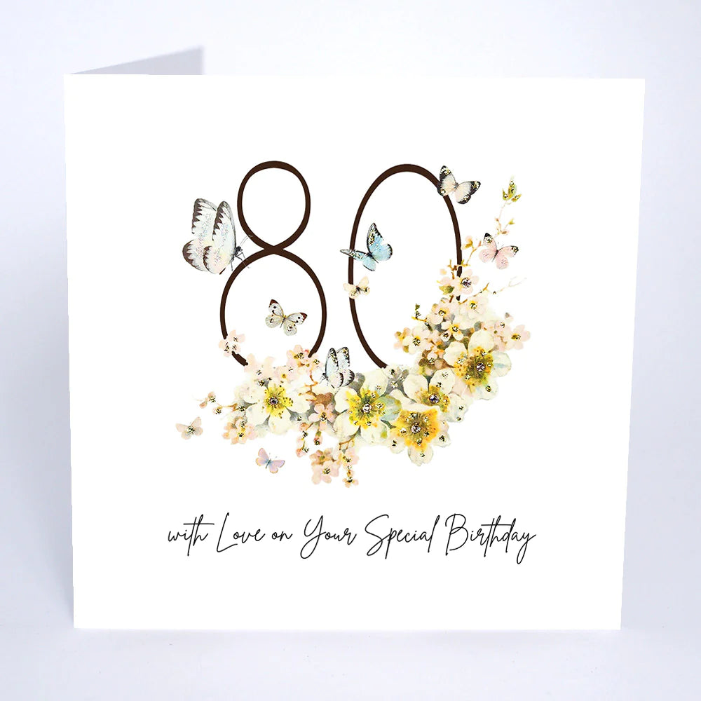Card - 80 With Love on Special Day