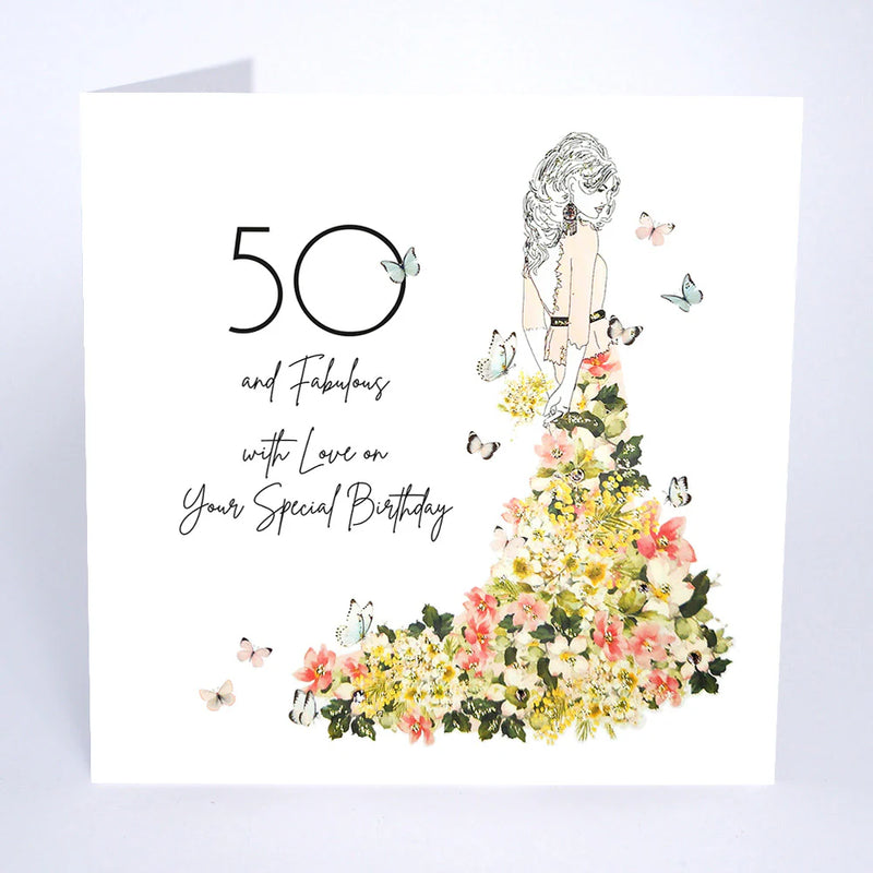 Card - 50 and Fabulous With Love on Your Special Birthday